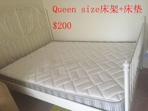 queen size床，12月底可取，200，已预订